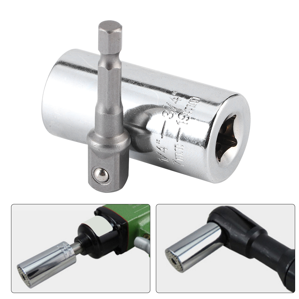 2 Stück 7–19 Mm / 0,3–0,7 Zoll Universal-steckschlüsselgriff 3/8 Zoll Multifunktions-ratschenschlüssel Bohrmaschinenwerkzeug Geschenk