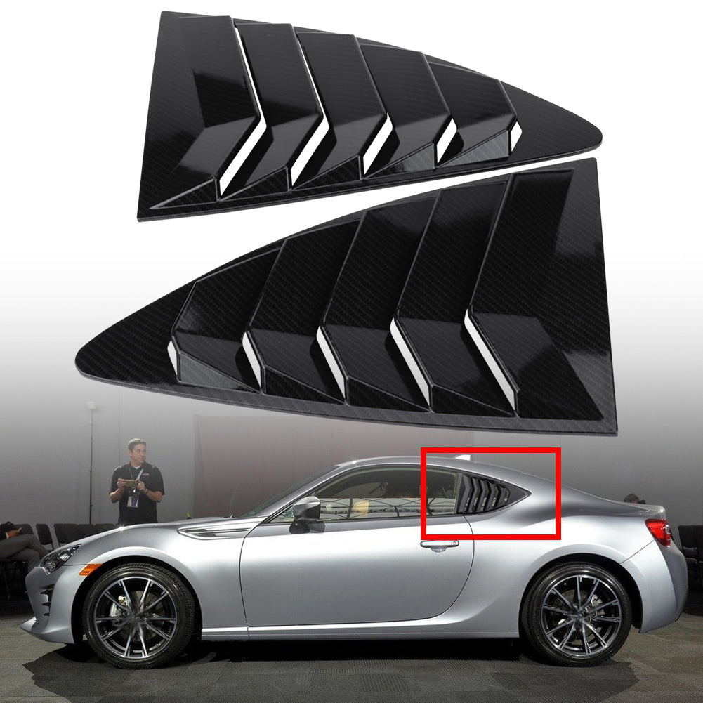 Paar Seitliche Luftauslassabweiser Aus Kohlefaser Für Toyota 86, Scion Fr-s Und Subaru Brz (2013–2018) – Heckscheibenspoiler-zierleisten, 2-teiliges Set