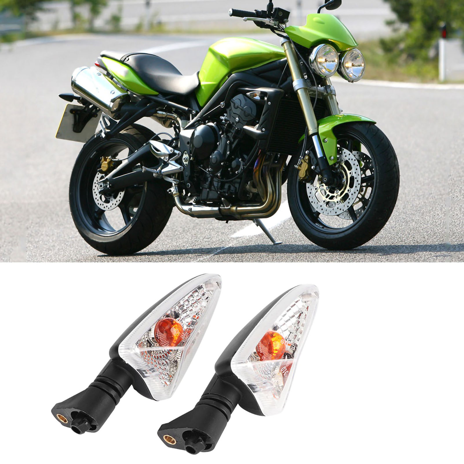 Paar Motorradblinker, Wasserdichte Led-anzeigeleuchten, 12v-blinkbirne, Vorne/hinten Blinkend, Kompatibel Mit Roller Und Motorrad, 2 Stück.
