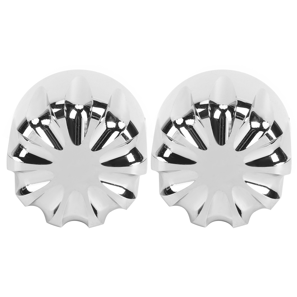 Paar Cnc-gefräste Achsmutternkappen Aus Aluminium, Tropfenförmig, Passend Für Electra/road Glide, Elektroversilbert