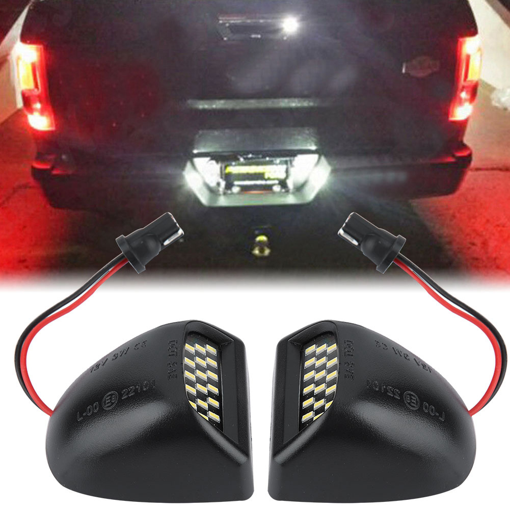 Hochwertige Abs-led-kennzeichenleuchten Für Chevrolet Silverado, Weiße Kennzeichenleuchten In Mineraloptik, 2er-set, Wasserdicht, Einfache Montage