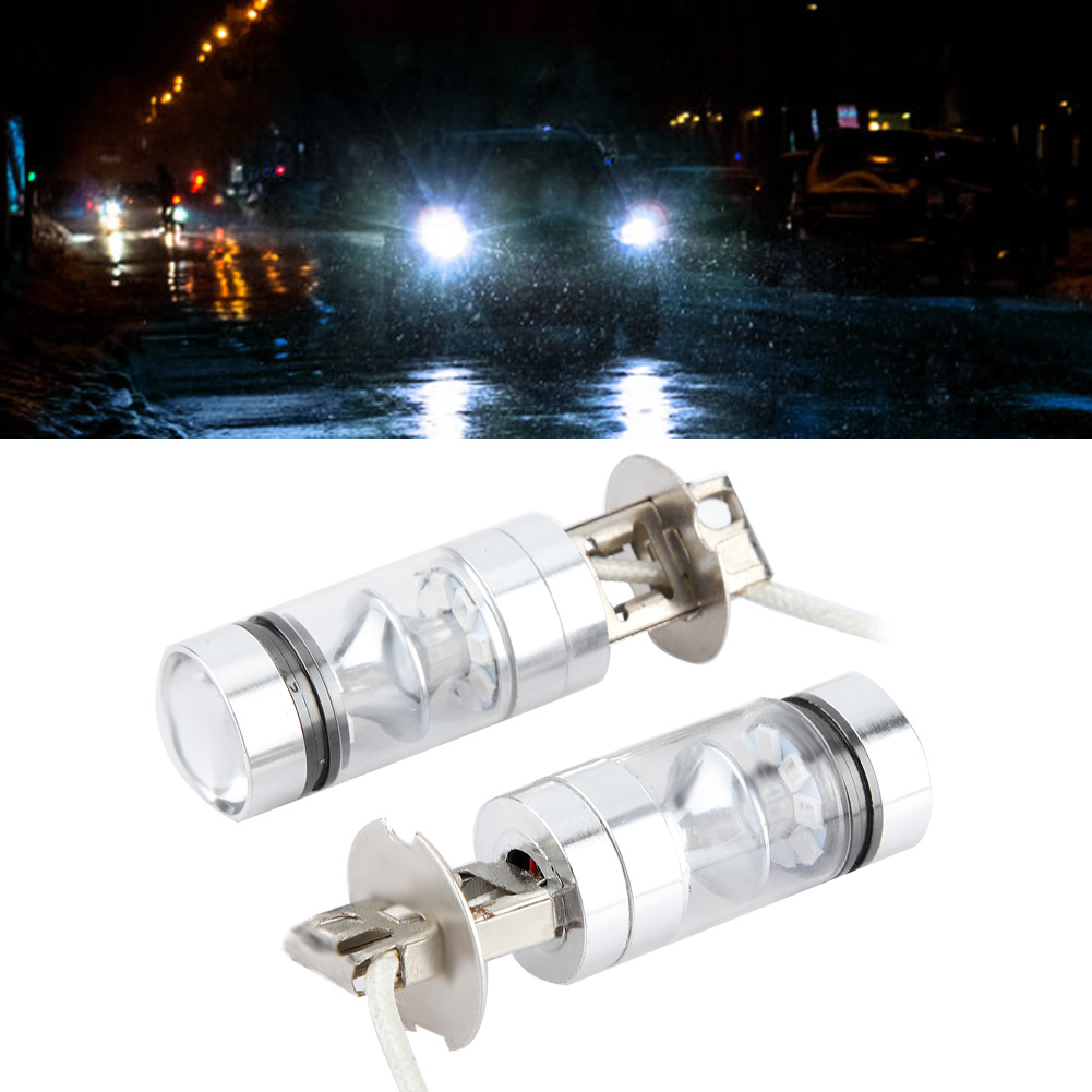2x H3 100w Blaue 6000k Led-lampen Für Nebelscheinwerfer
