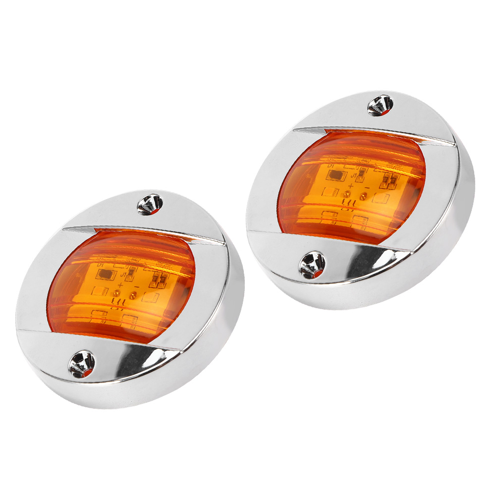 2 Stück 6-led-heckleuchten Ip67 Für Bootsnavigation, Lkw-kreuzfahrten, Runde Seiten-heckleuchten