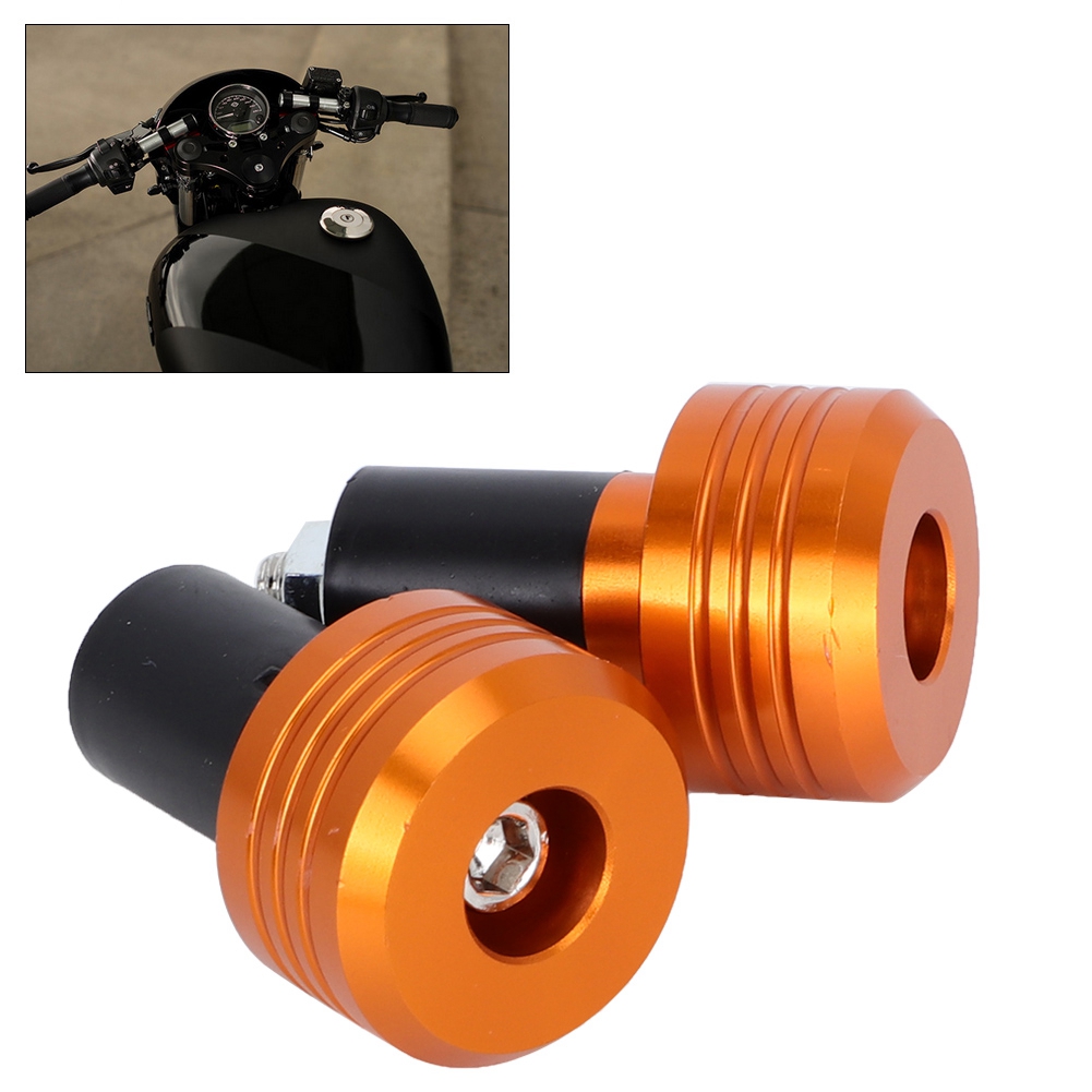 Motorradlenkergriffe, Aluminium-endkappen, Slider-zubehör, Orange