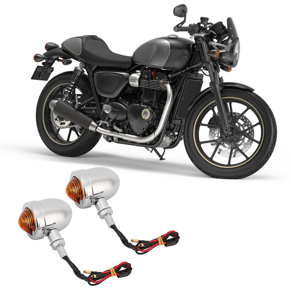 Gelbe Motorrad-blinkerleuchte, Richtungsanzeiger, Zubehör, Individuelle Chrom-galvanisierung