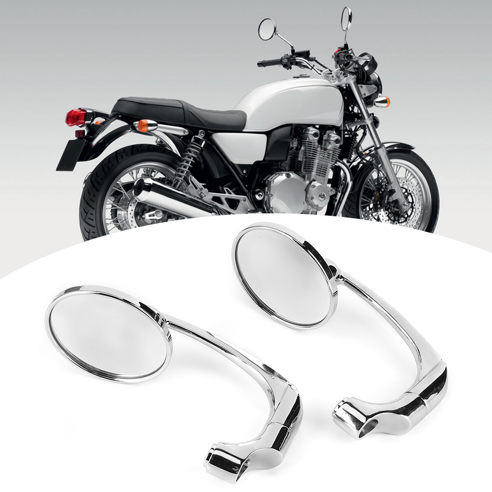 Runde Rückspiegel, Galvanisierte Lenker-seitenspiegel Für 8/10-mm-gewinde, Motorradumbau