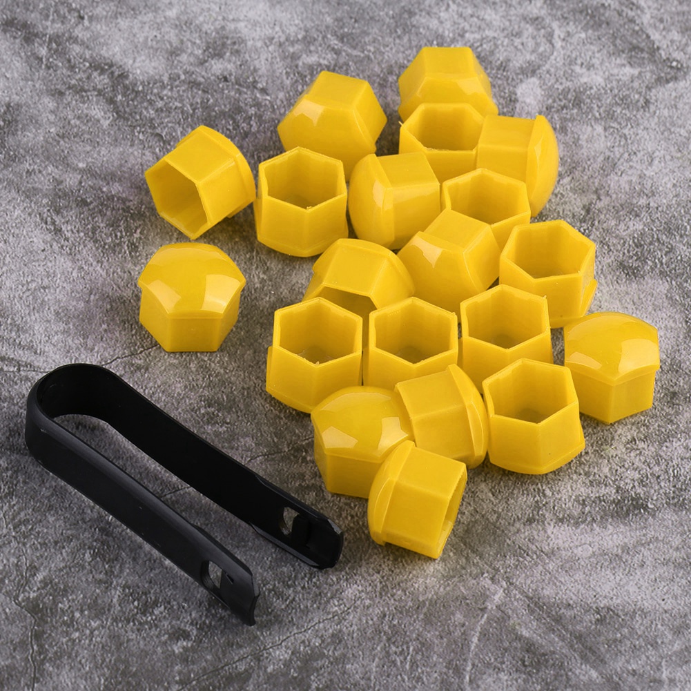 20 Stück 17 Mm Radmuttern-diebstahlschutzkappen, Gelb
