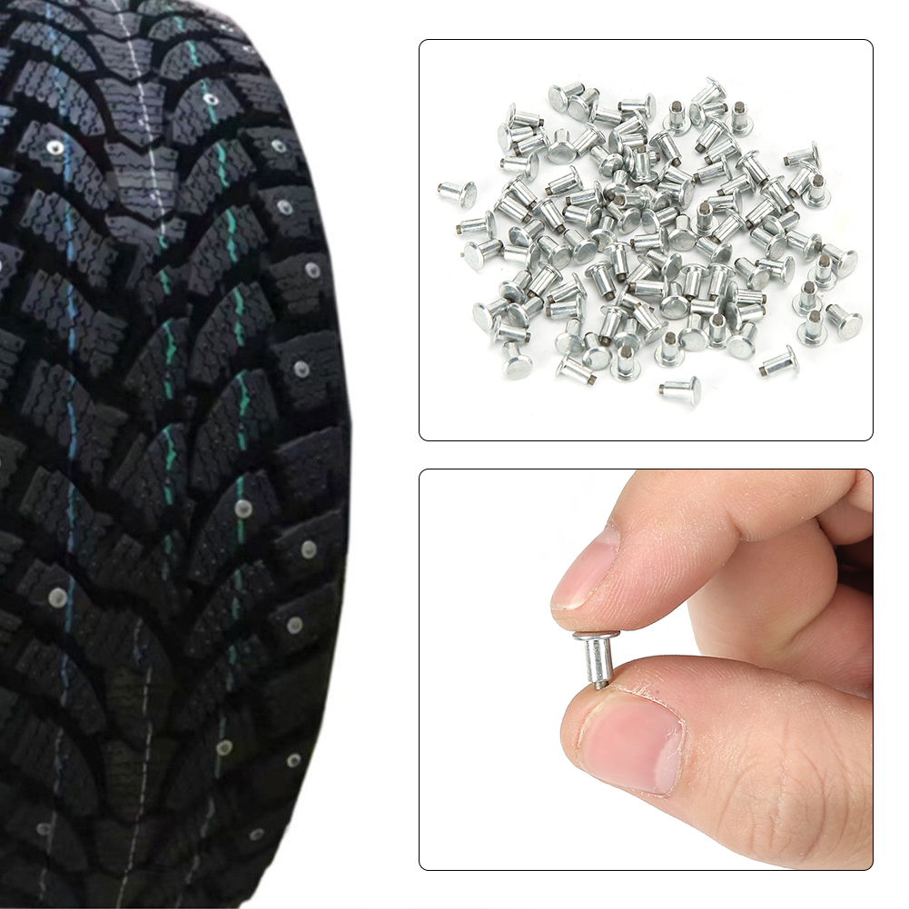100 Stück 6,5 Mm 0,3 Zoll Rad-reifenbolzen Mit Antirutschfunktion Für Auto, Motorrad, Atv, Utv (jx6.5-8-1)