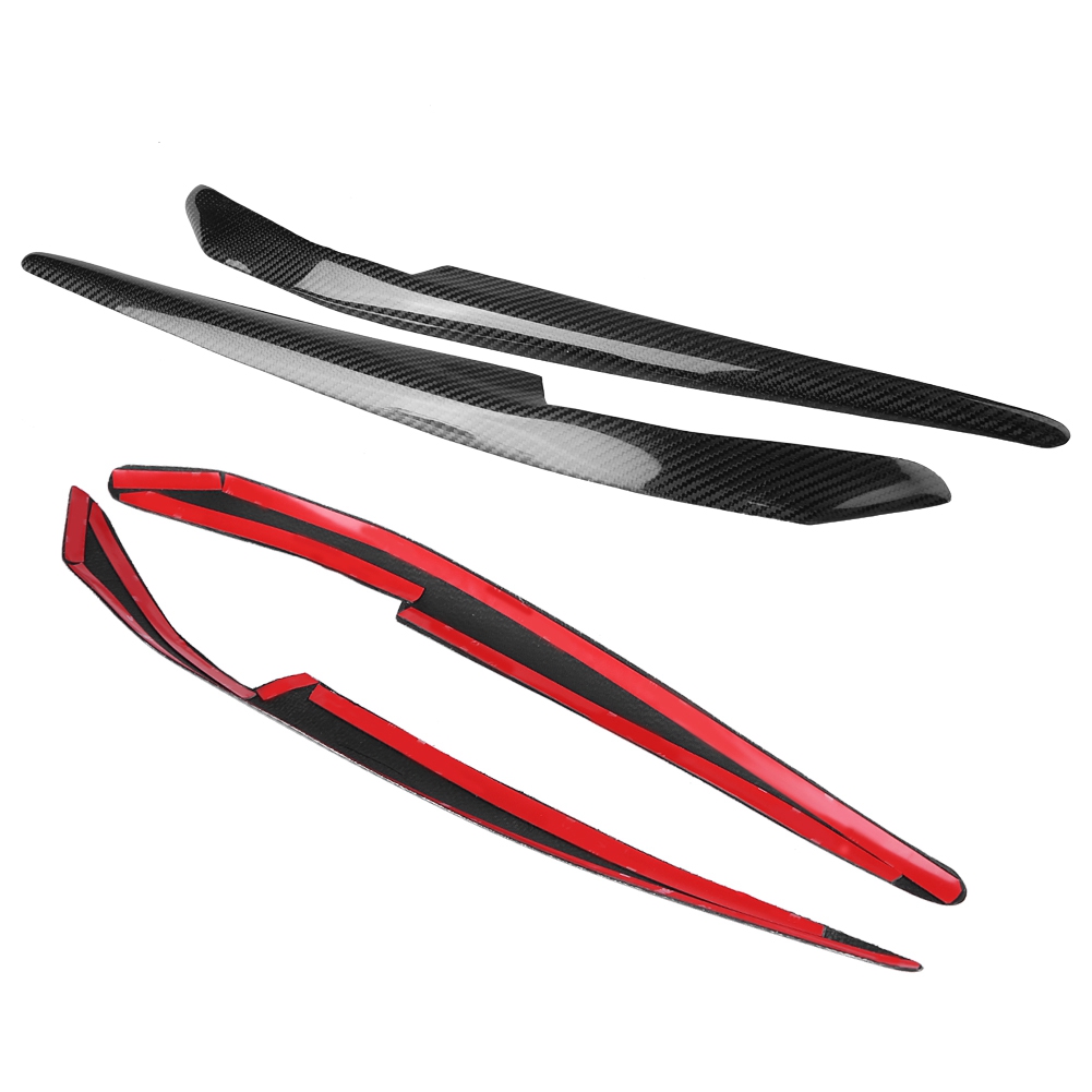 2 Paar Scheinwerferblenden Aus Kohlefaser Für Mitsubishi Lancer Evo X 10 (2008–2014), Dekorativ