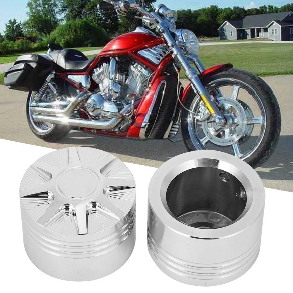 2 Stück Motorrad-vorderachs-kappenmutternabdeckungen Aus Aluminiumlegierung, Passend Für Vrsc Touring Trike