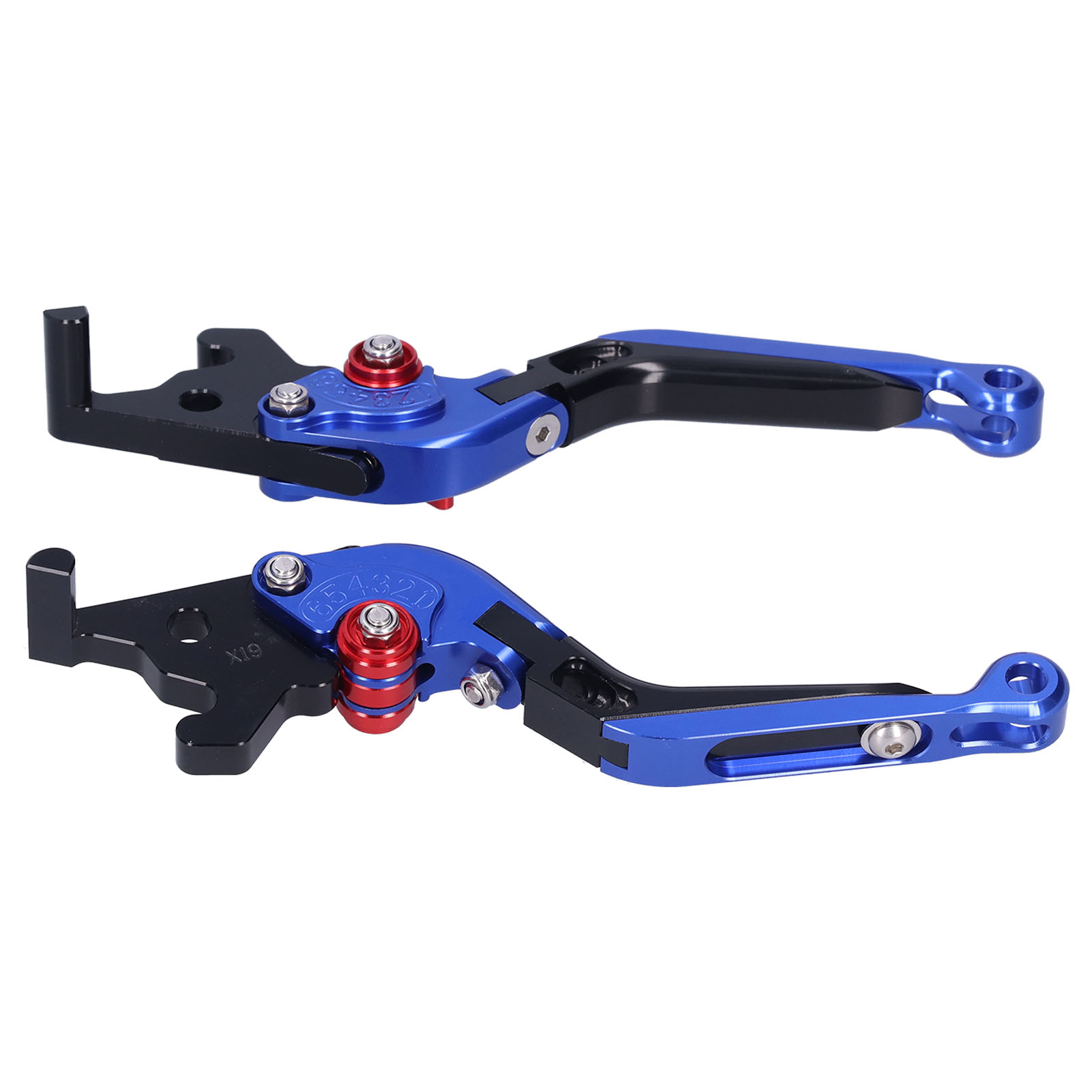 Paar Klappbare Und Verstellbare Brems- Und Kupplungshebel Für Yamaha Xmax 125 250 300 400 (2018–2021), Blau Und Schwarz, Ohne Logo