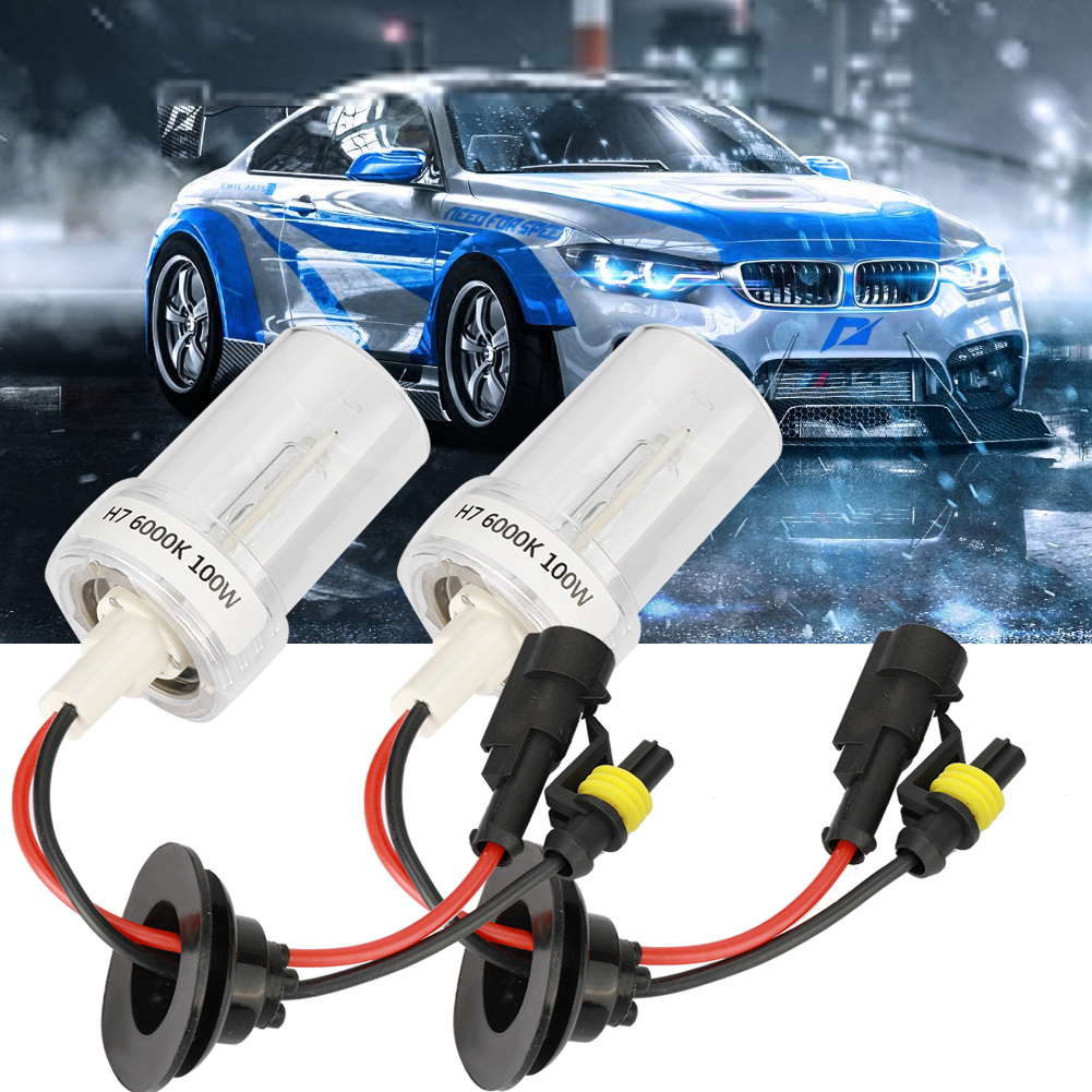 2 H7 100w 6000k Superhelle Xenon-scheinwerferlampen Für Autos - Ersatzlampen
