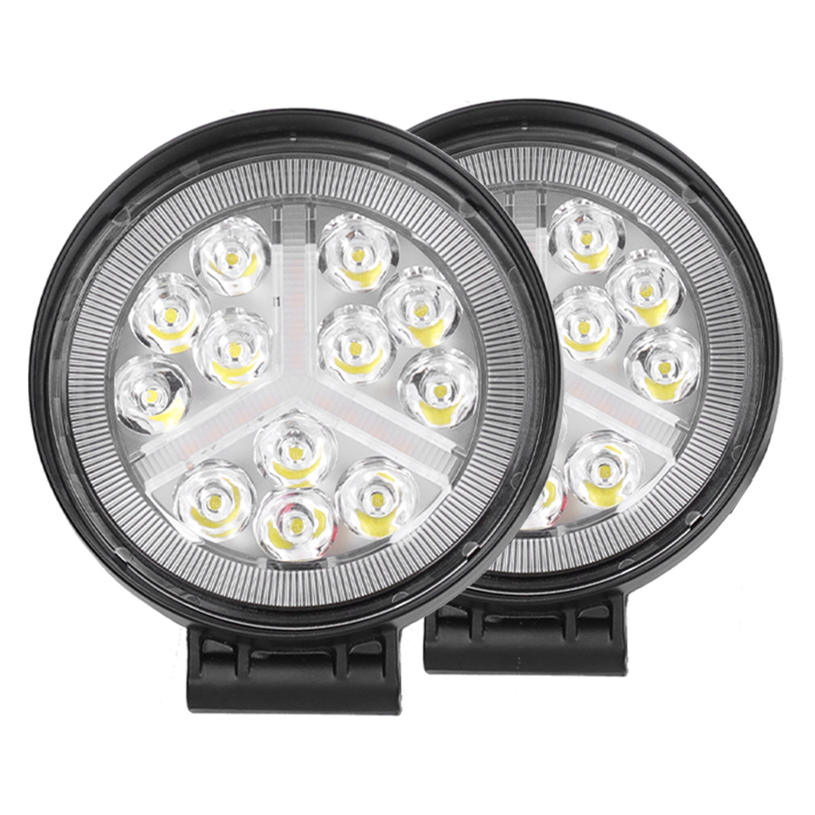 2x Runde 4-zoll-led-arbeitsscheinwerfer, 6000k, 160w, 12-30v, Ip68, Universell Für Lkw, Geländewagen, Suv Und Pickup