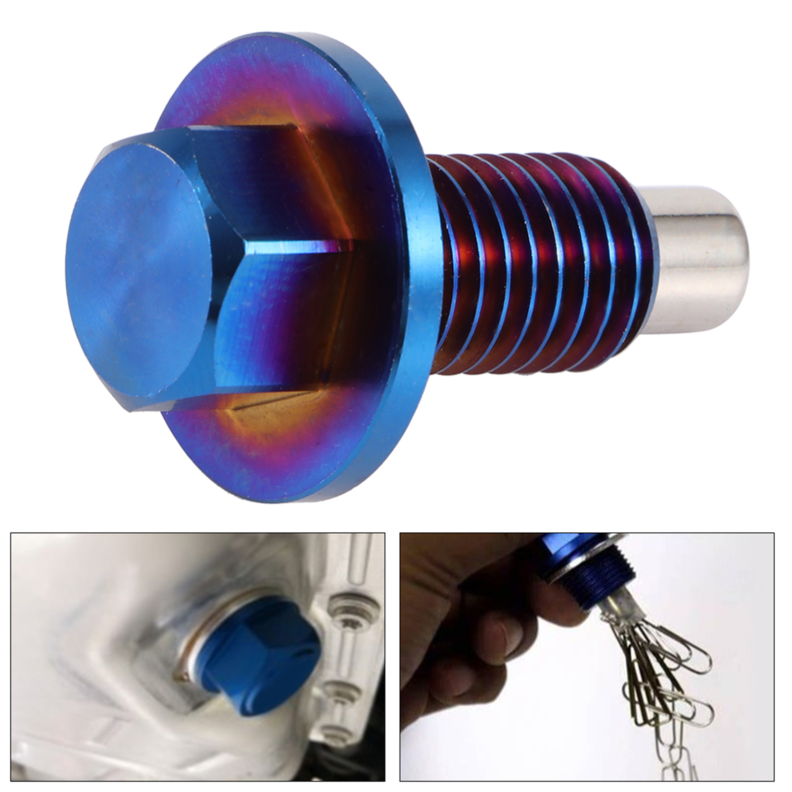 Magnetischer Ölwannen-rücklauf-ablassschrauben-adapter Aus Aluminiumlegierung M12x1,75