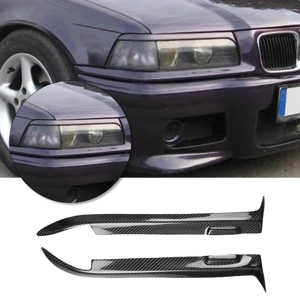 Paar Scheinwerferblenden Aus Kohlefaser, Selbstklebende Zierleisten Für Bmw 3er E36 (1992–1998), Set Mit 2 Dekoraufklebern