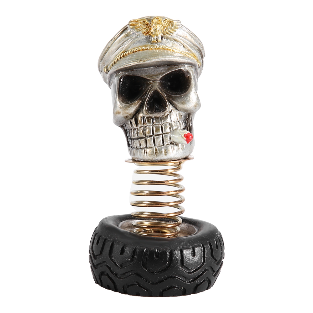 Animierter, Oszillierender Menschlicher Schädel Für Das Armaturenbrett, Dekoratives Auto-ornament, Innenraum-accessoire, Schädelfigur