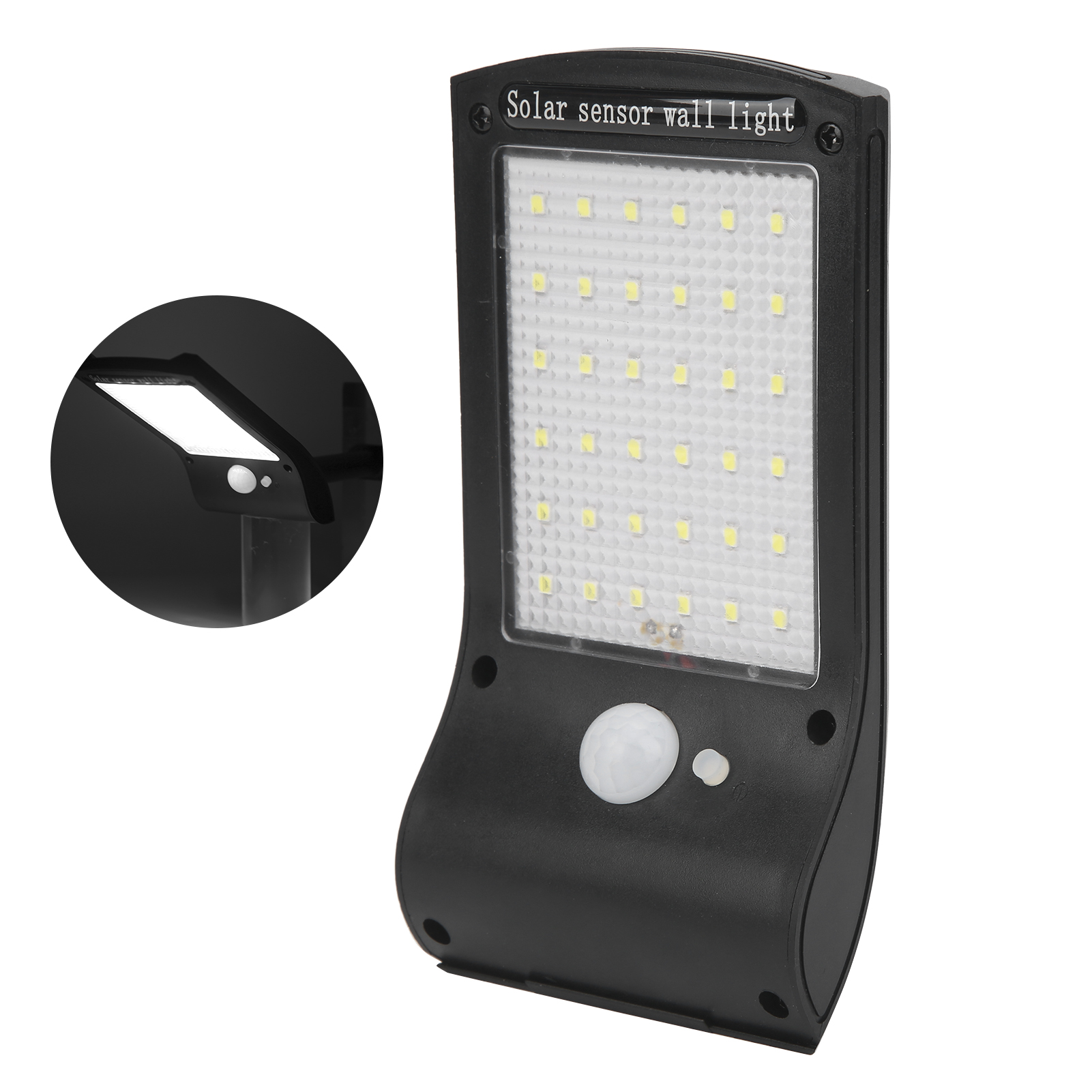 36-led-solar-stehleuchte Für Den Außenbereich Mit Bewegungsmelder, Wandbeleuchtung Für Garage Und Garten, Kabellos, Wasserdicht