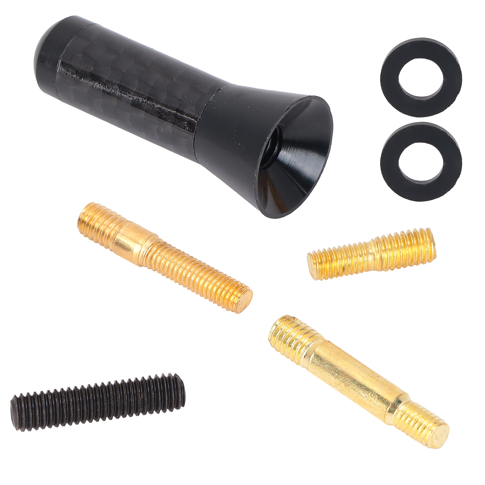 Kurze 3,5 Cm Carbon-aluminium-autoantenne, Universelle Carbonfaser, Autoersatzteil, Kompatibel Mit Verschiedenen Modellen, Sportliches Design.