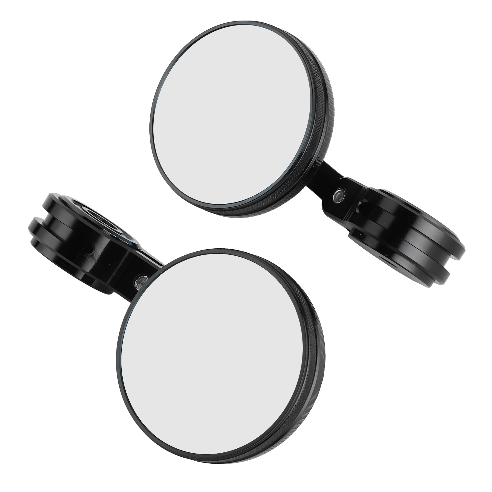 Cnc-gefräste Motorradspiegel Aus Aluminium, Blendfreies Blaues Glas, Lenkerrückspiegel, Umbausatz, 2 Stück