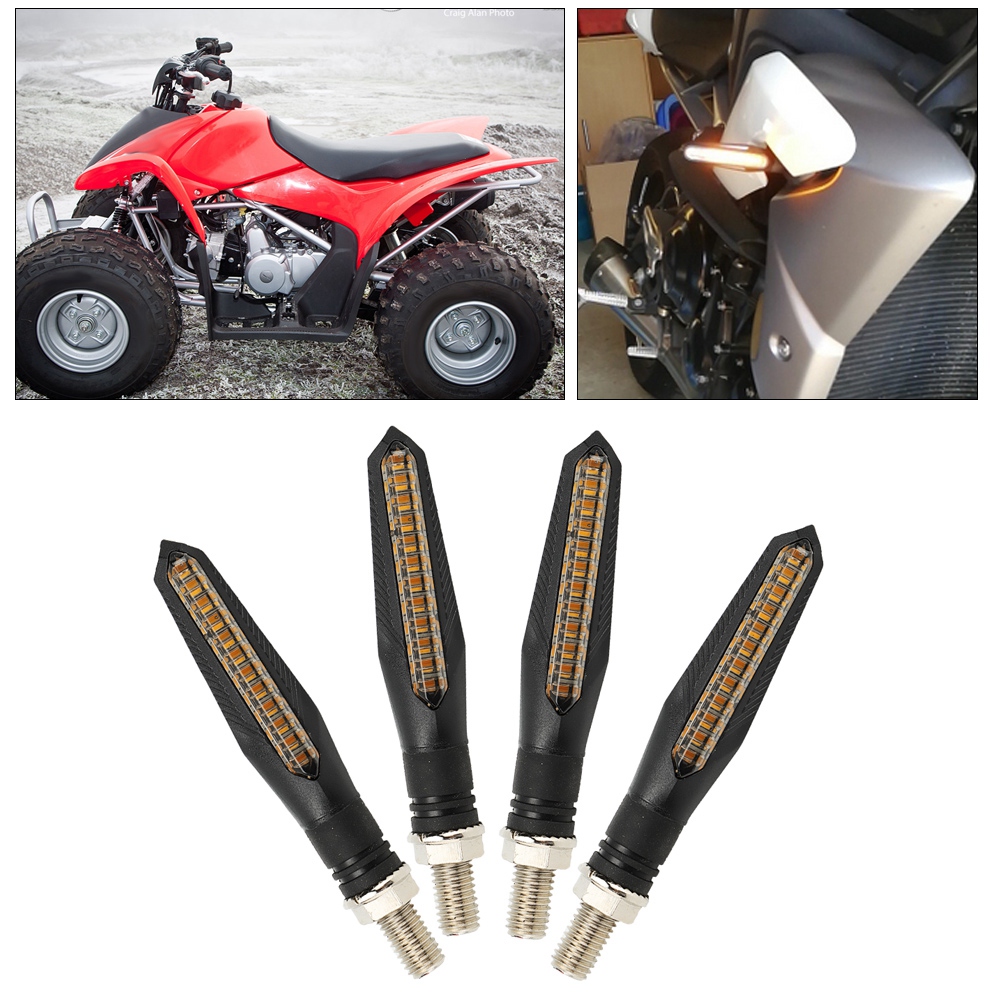 4-teilige Led-blinker Für Motorräder, Wassergefüllt, Universelle Blinkgeber, Wasserdichte Sequentielle Lichter