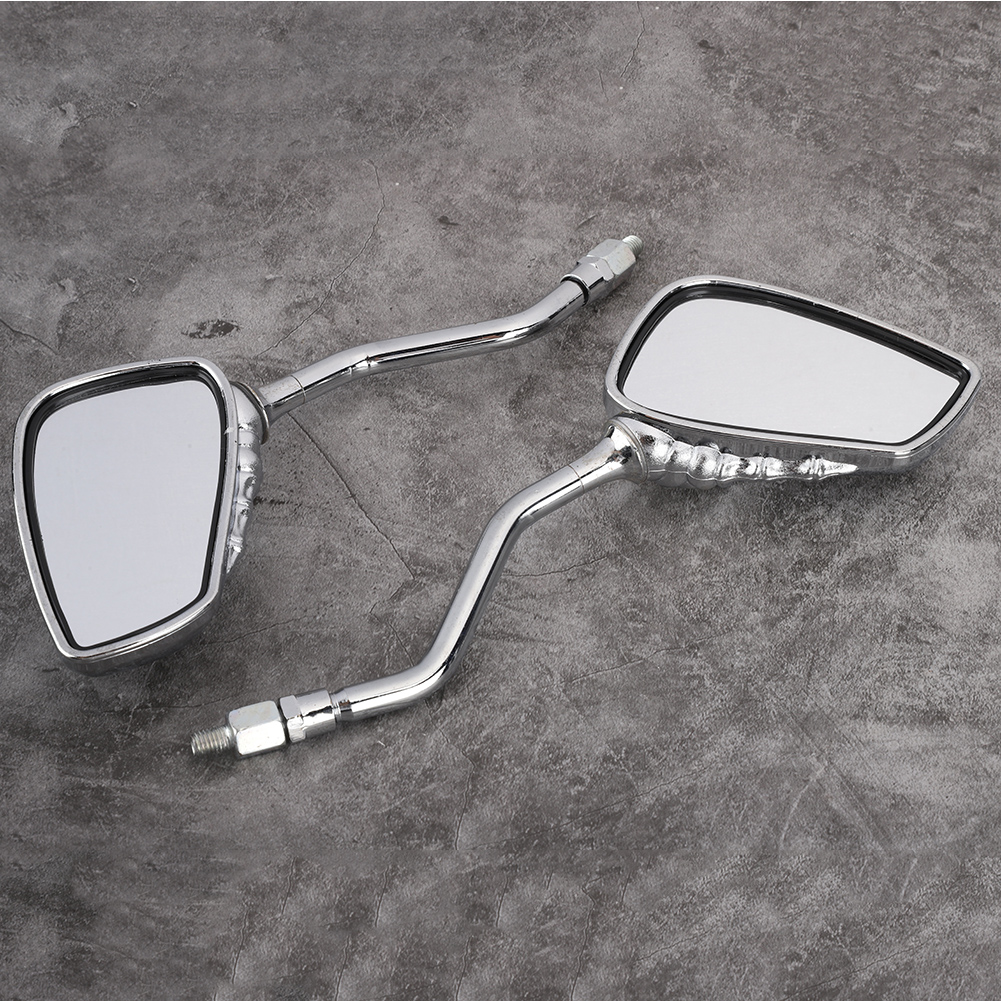 2 Stück Motorrad-rückspiegel Im Skelett-handklauen-design, Seitenspiegel Für Motorräder, Galvanisiert