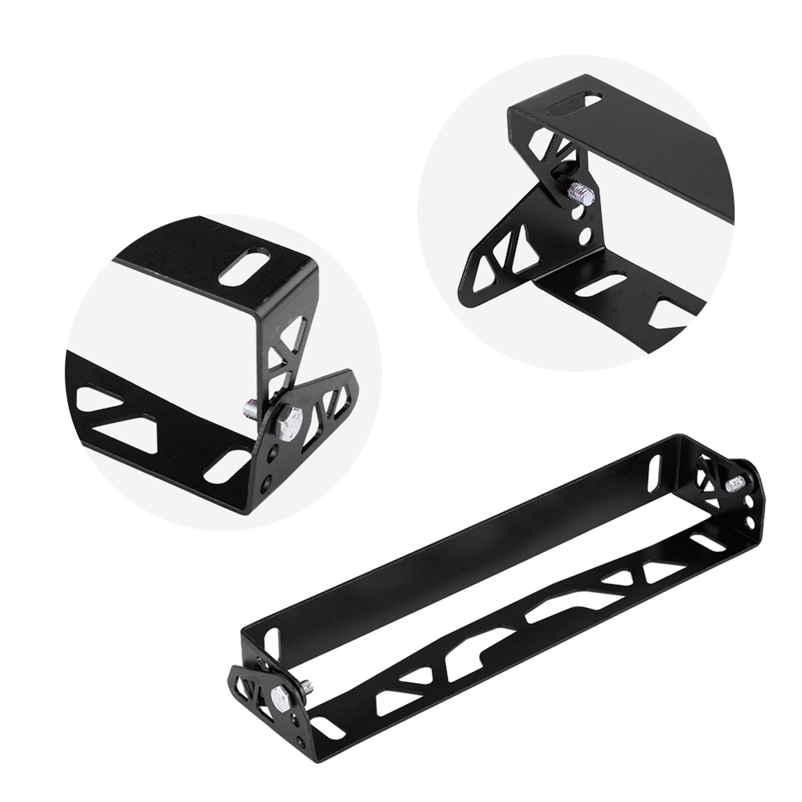 Verstellbarer Kennzeichenhalter Aus Aluminium Für Autos, Schwarzer Rennkennzeichenhalter, Universelles Design, Personalisiertes Autozubehör