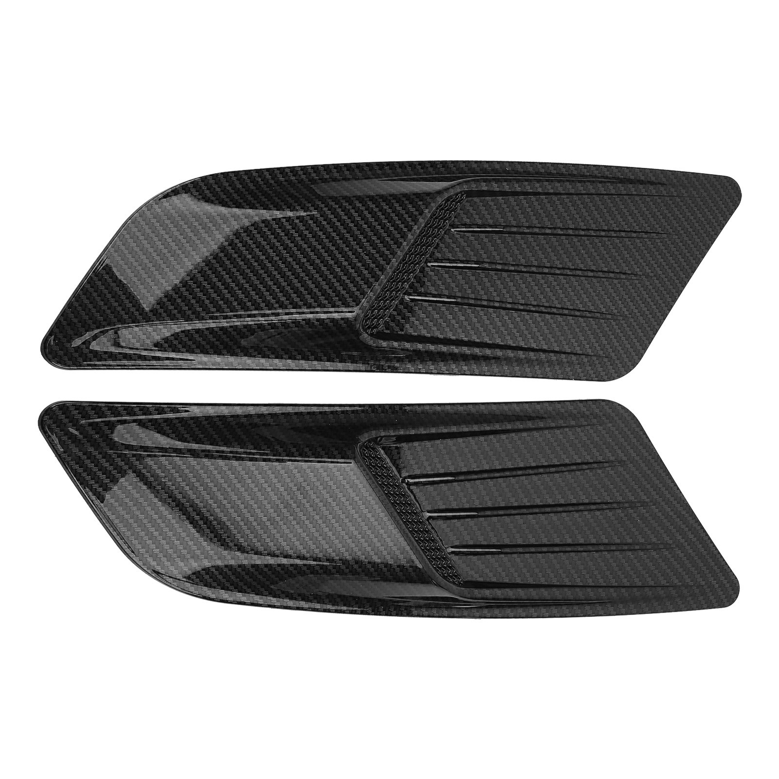 Paar Universelle Motorhaubenblenden Im Carbon-stil, Lüftungsschlitze, Kompatibel Mit Ford Mustang 2015-2017, 2 Stück.