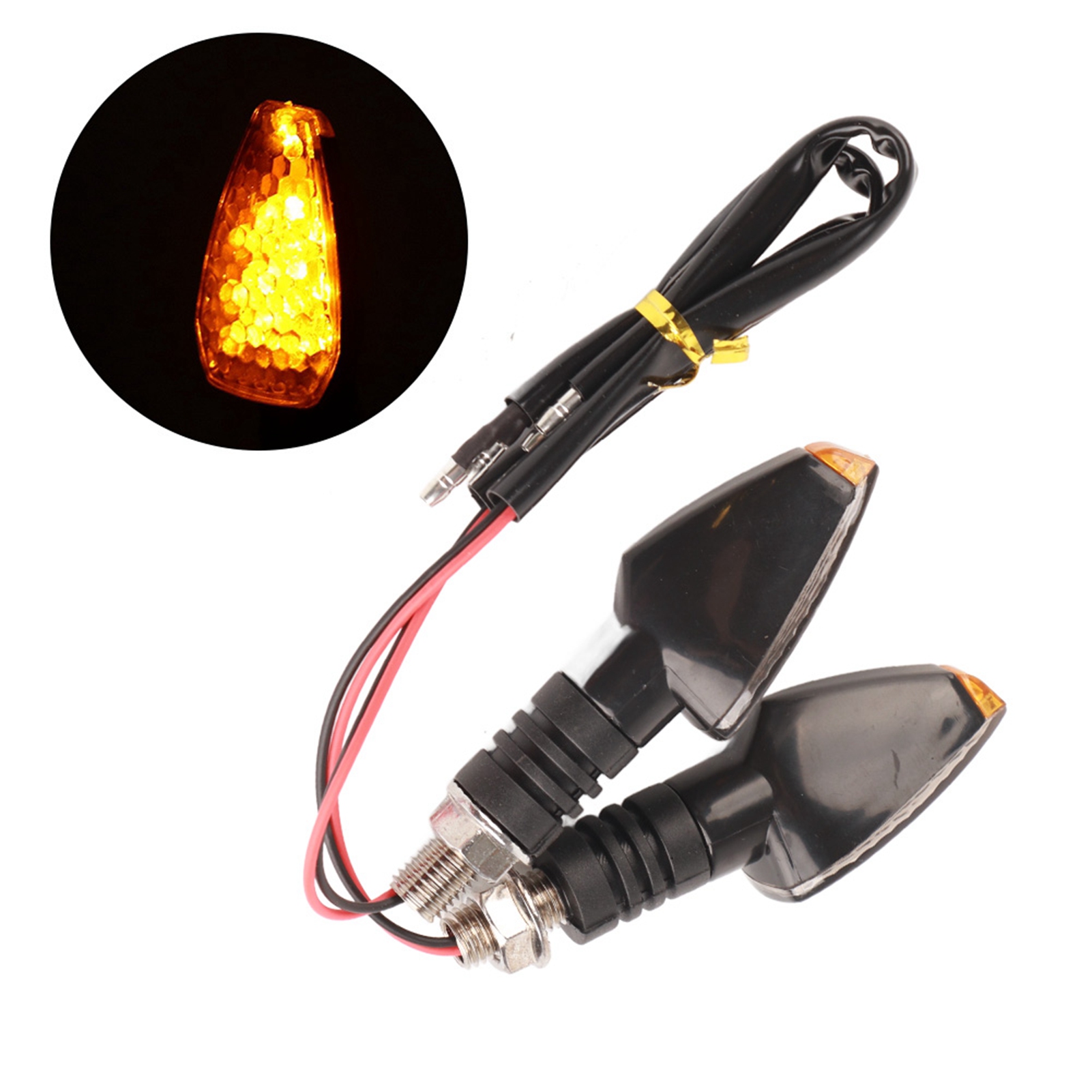 2 Universelle 12v-blinker, Modifizierte Kontrollleuchte, Getöntes Gelbes Licht