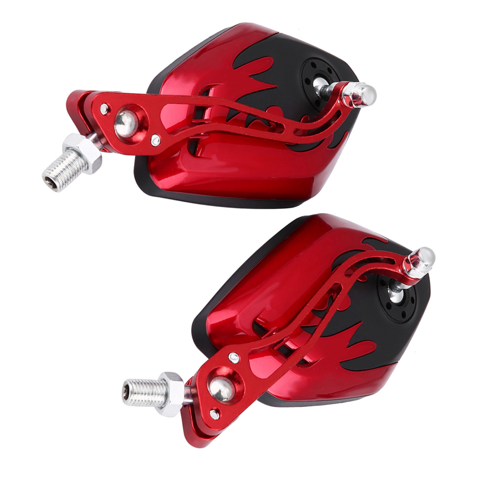 Motorrad-/roller-aluminium-flammenrote Spiegel 8 Mm 10 Mm Universal 2-teiliges Set Rückspiegel