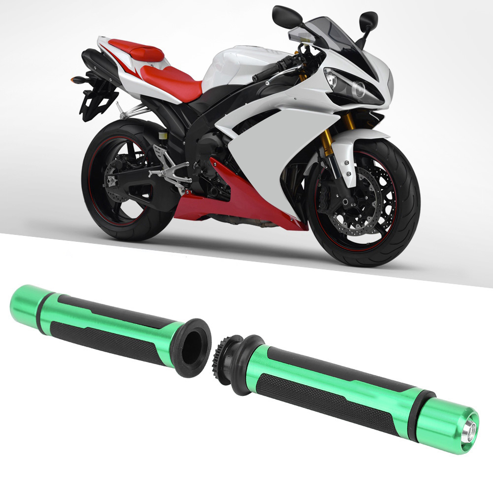 2 Stück 22 Mm Rutschfeste Cnc-motorradlenkergriffe Für Motorradmodifikationen (grün)