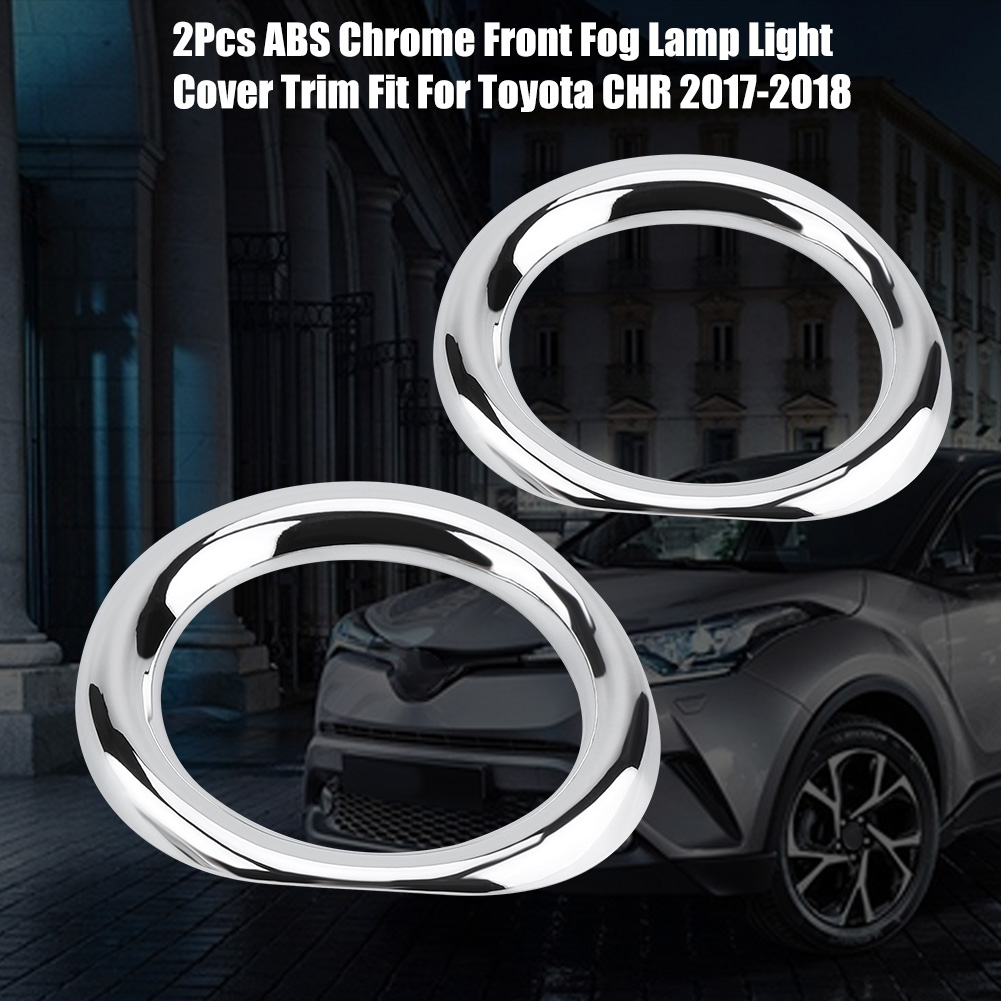 2x Chrom-abs-zierleisten Für Nebelscheinwerfer, Kompatibel Mit Toyota Chr 2017–2018, Stoßstangenzierleisten, 2-teiliges Set