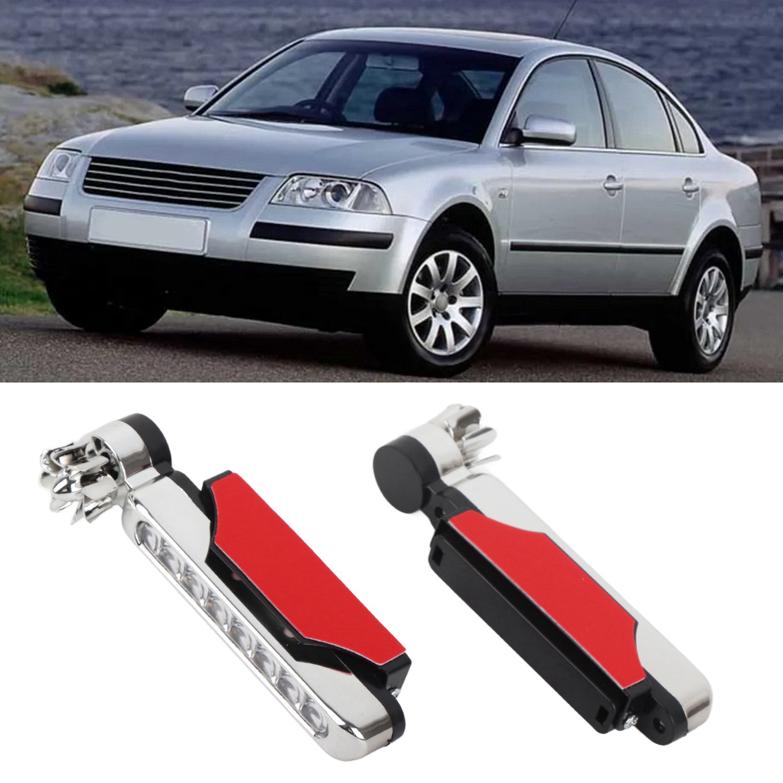 2 Stück 8-led-auto-universal-tagfahrlicht, Windenergiebetrieben, Zusatzscheinwerfer-zubehör