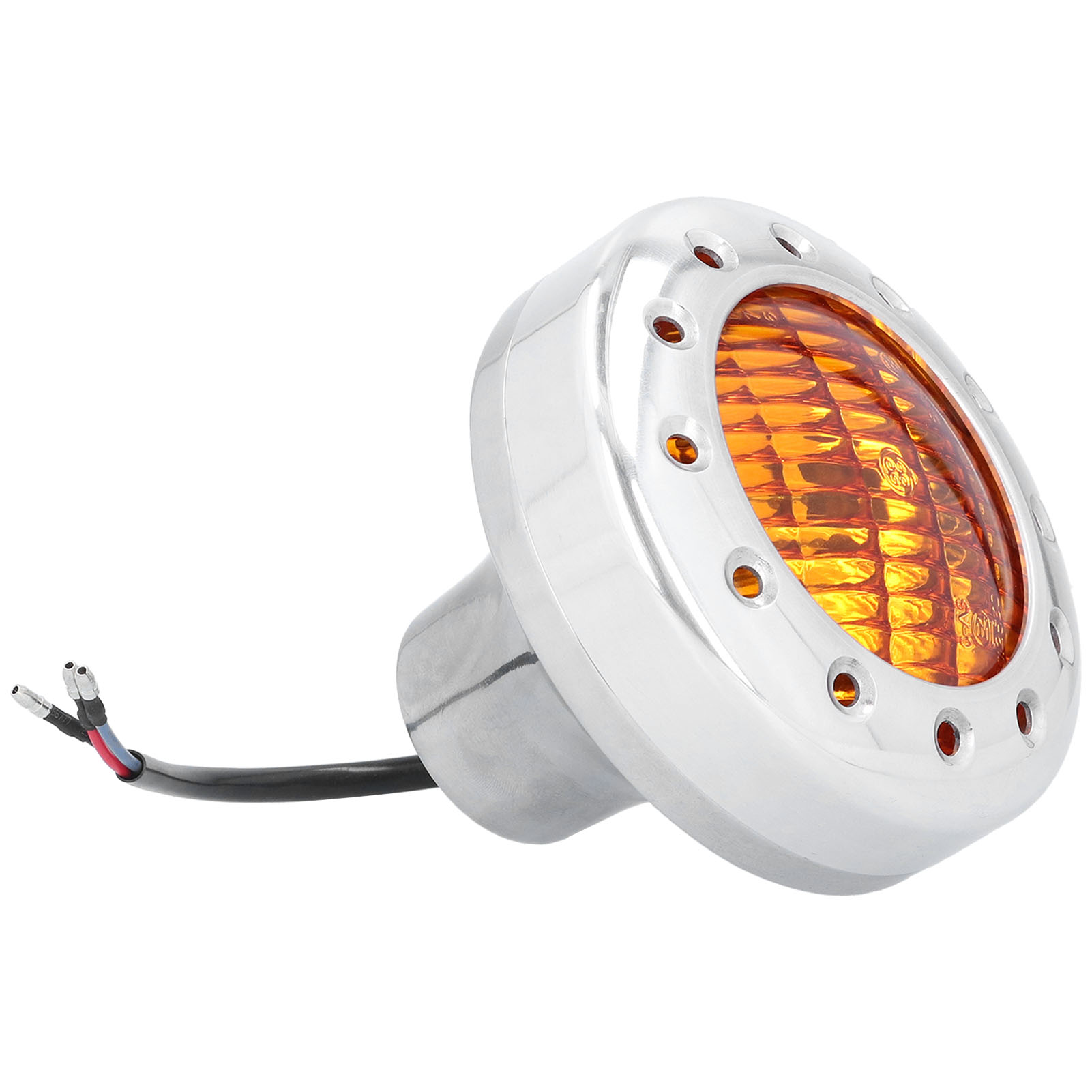 Retro-motorradscheinwerfer Dc12v 4200k Abblend-/fernlicht, Hohe Helligkeit, Universell Verchromt