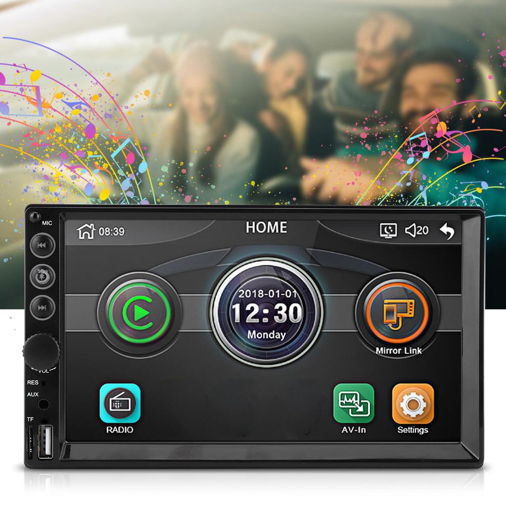 7-zoll-touchscreen-hd-2-din-autoradio Mit Fm-radio, Audio-mp5-player (7062) Und Musikwiedergabe
