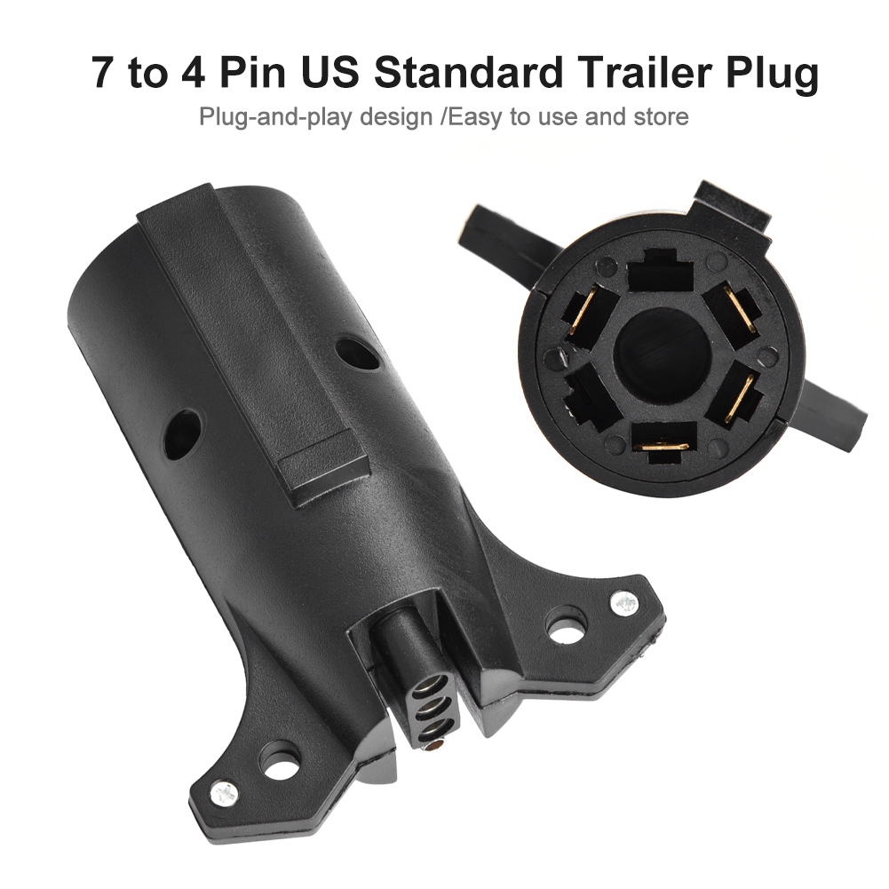 12v 7- Auf 4-poliger Us-standard-lkw-adapterstecker Für Anhängerbeleuchtung, Traktorkabelstecker, Stecker/buchse