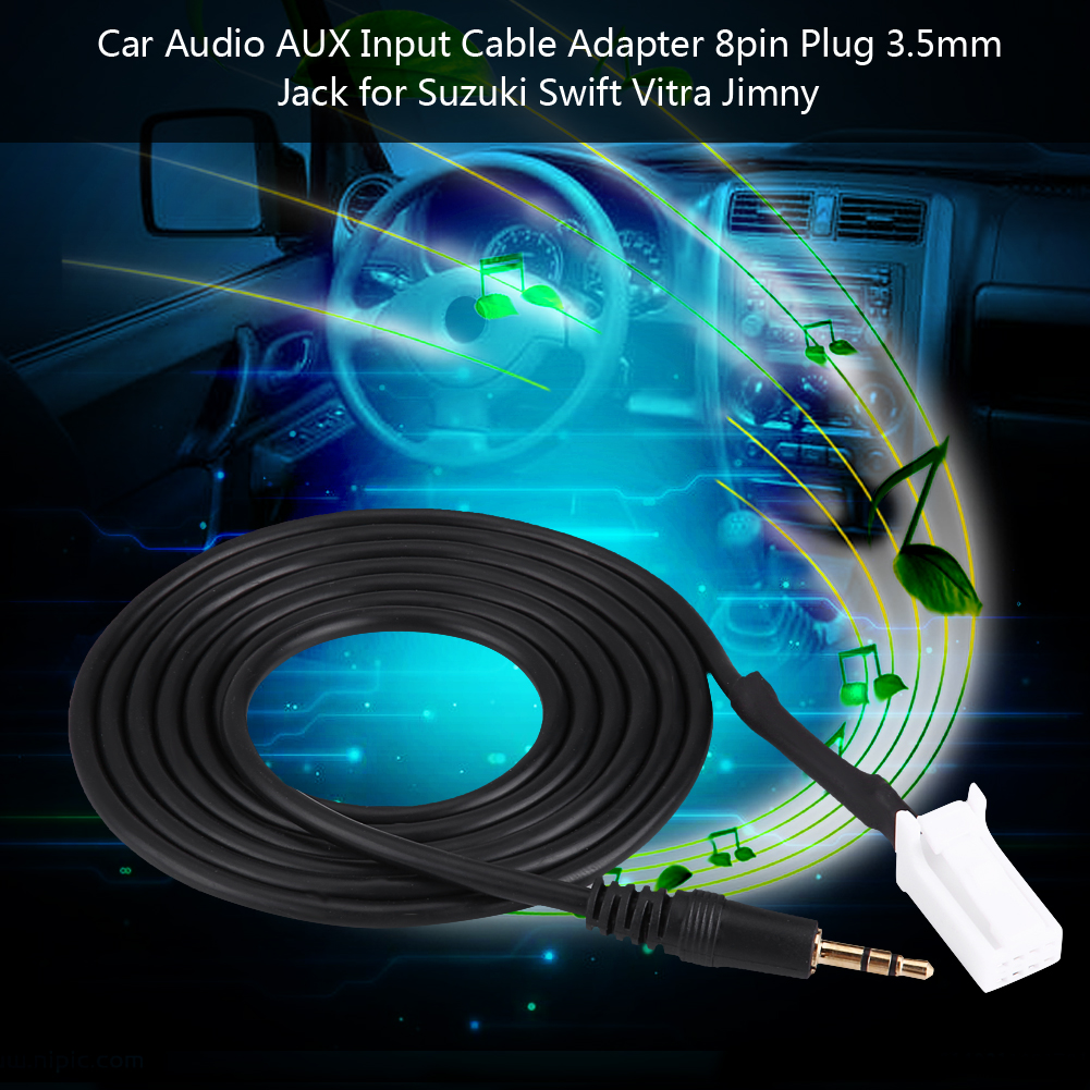8-poliges Aux-auf-3,5-mm-klinken-adapterkabel Für Suzuki Swift, Vitara, Jimny Autoradios – Audioeingangsbuchse