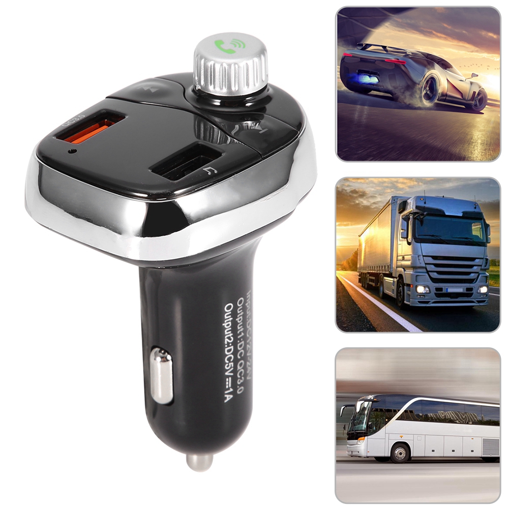 Kfz-ladegerät Mit Fm-transmitter, Bluetooth, Mp3-radio, Zigarettenanzünderanschluss, Zwei Usb-anschlüssen Und Drahtlosem Sender/empfänger Für Fahrzeuge
