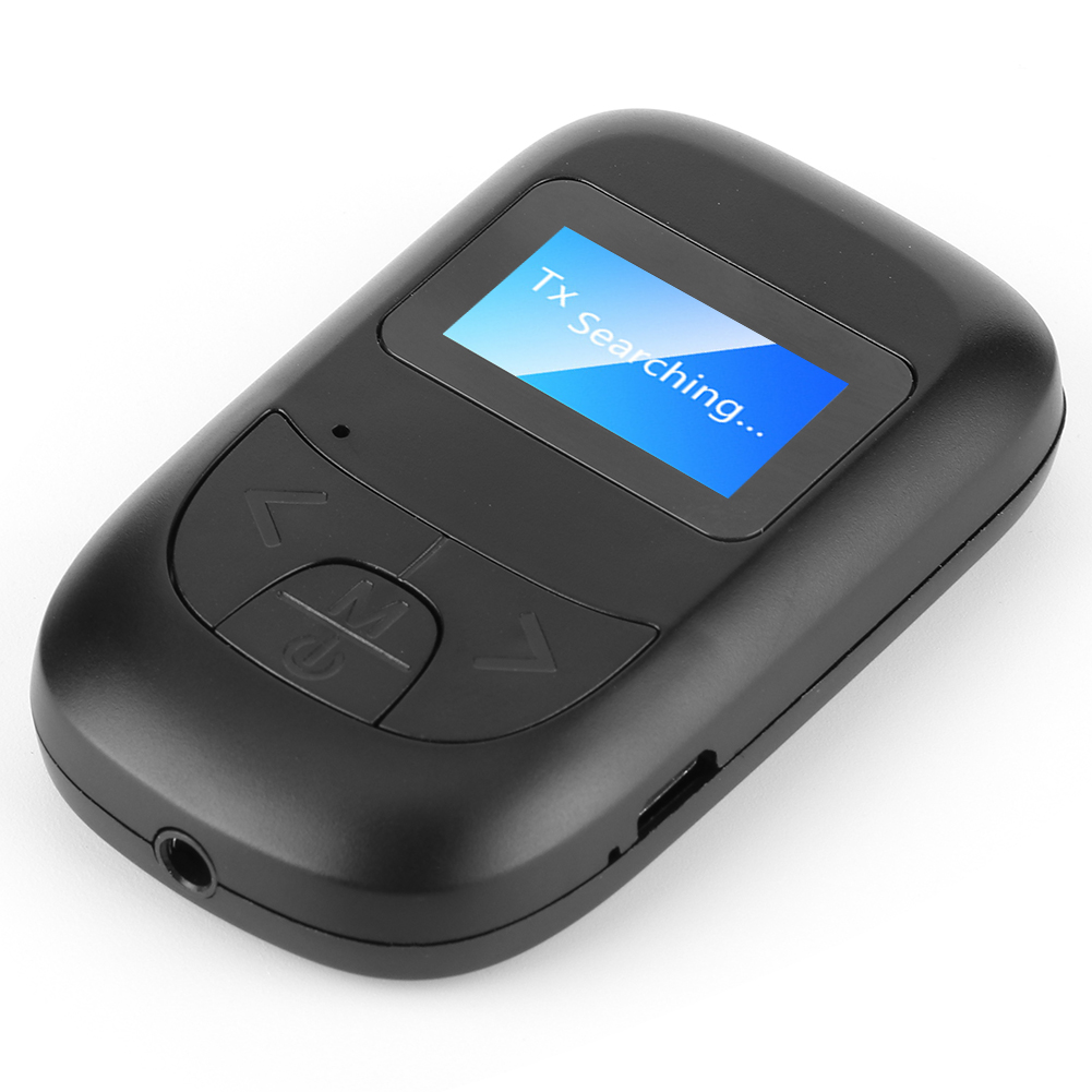 Bluetooth 5.0 Audio-adapter, Drahtloser Sender/empfänger Für Auto-pc-lautsprecher, 3,5-mm-anschluss Mit Lcd-display