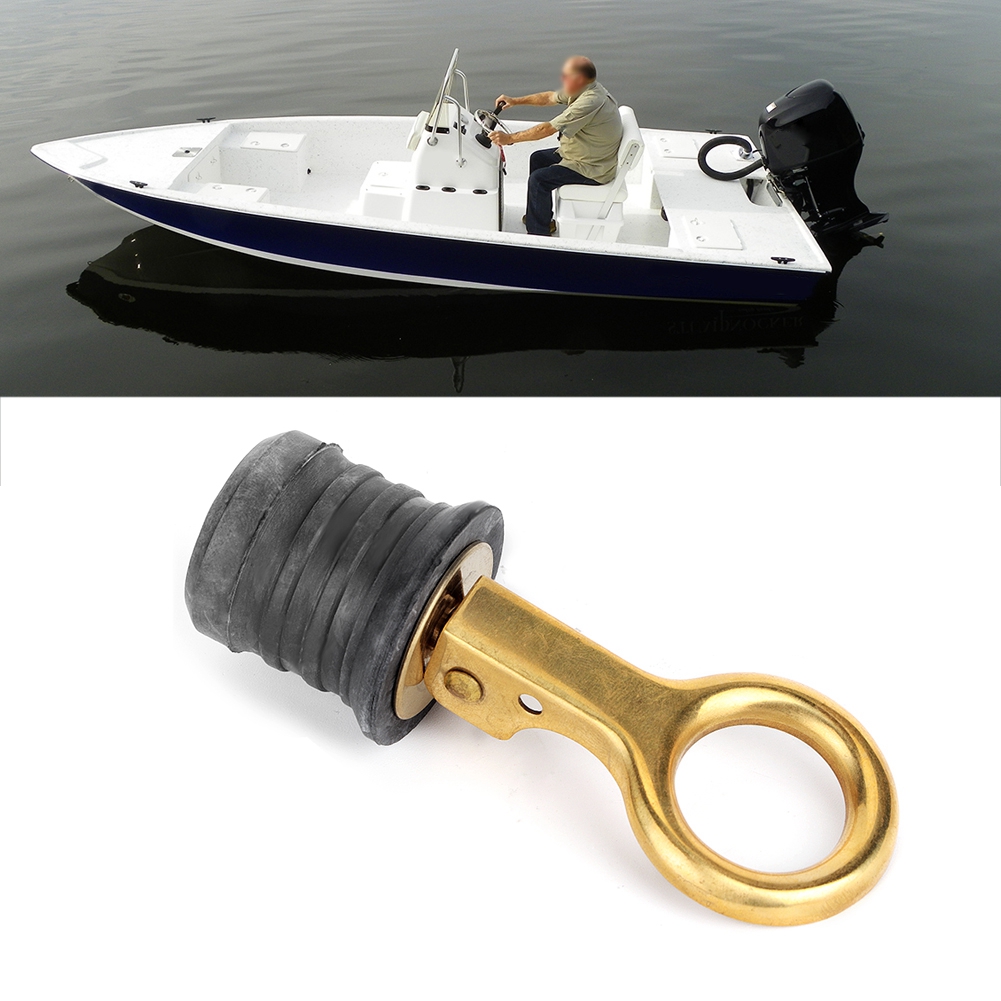 Schnellverschluss-ablassstopfen Aus Messing Und Gummi Für Boote, Wasserdichtes Bootszubehör Für 3,2-cm-bohrungen, Gewindeanschluss, Bootsersatzteil