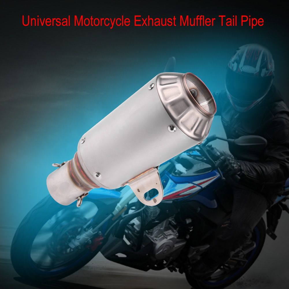 Universeller Motorradauspuffschalldämpfer Mit Titan- Und Edelstahlendrohr, Farbigem Auspuffrohr, Motorradzubehör