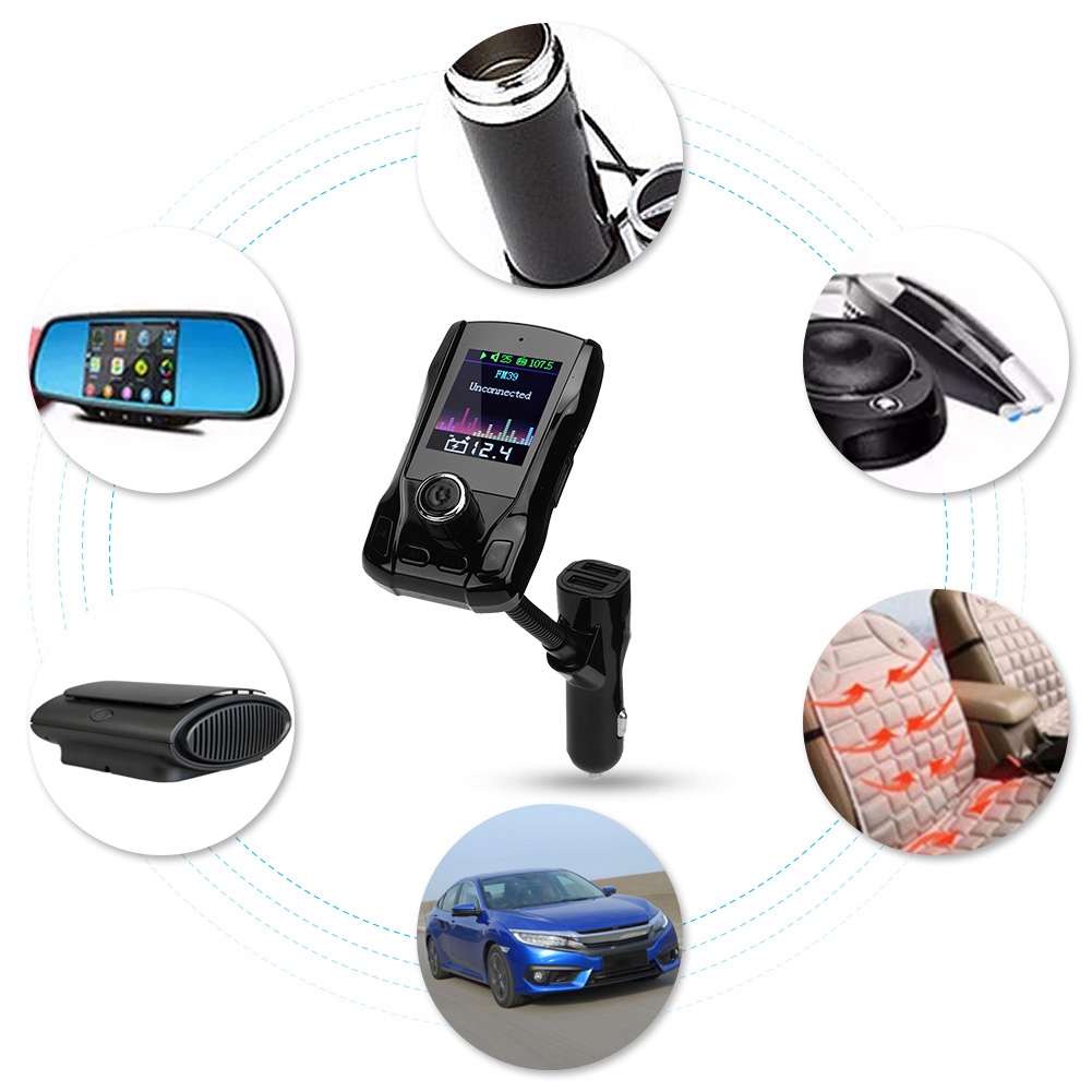 1,8-zoll-tft-autoradio Mit 360°-drehung, Mp3-player, Ladegerät, Kabellosem Fm39-bluetooth-sender