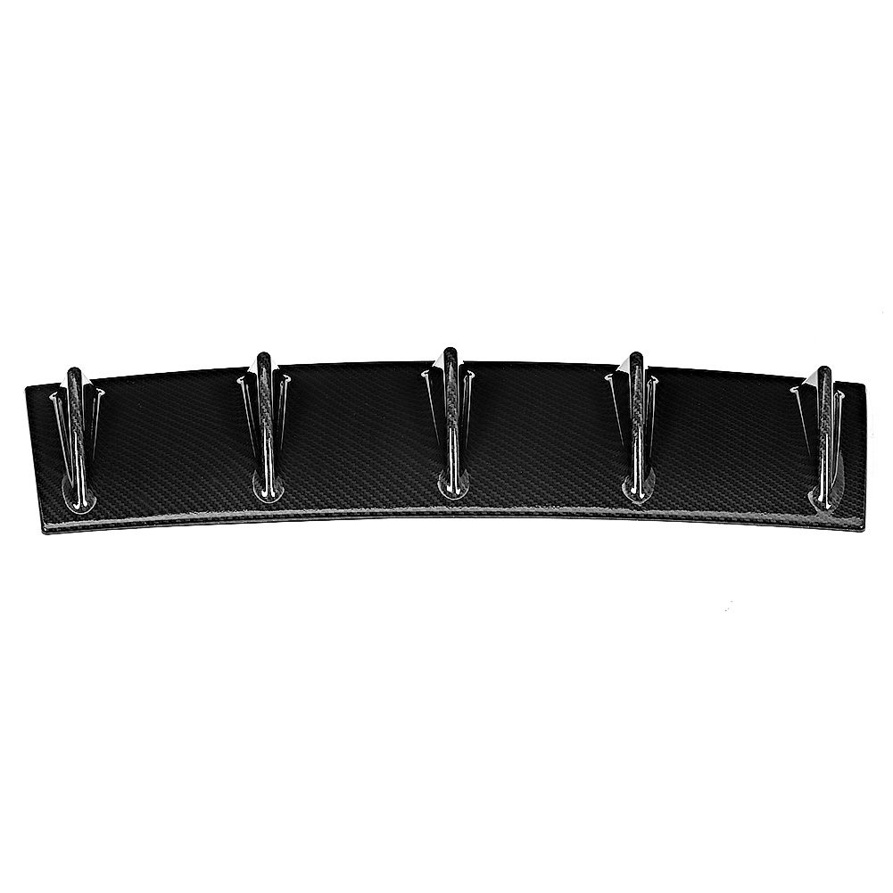 Universeller Heckstoßstangen-lippendiffusor Mit 5 Lamellen, Abs-kunststoff, Carbonfaser-textur, 584 Mm / 23 Zoll