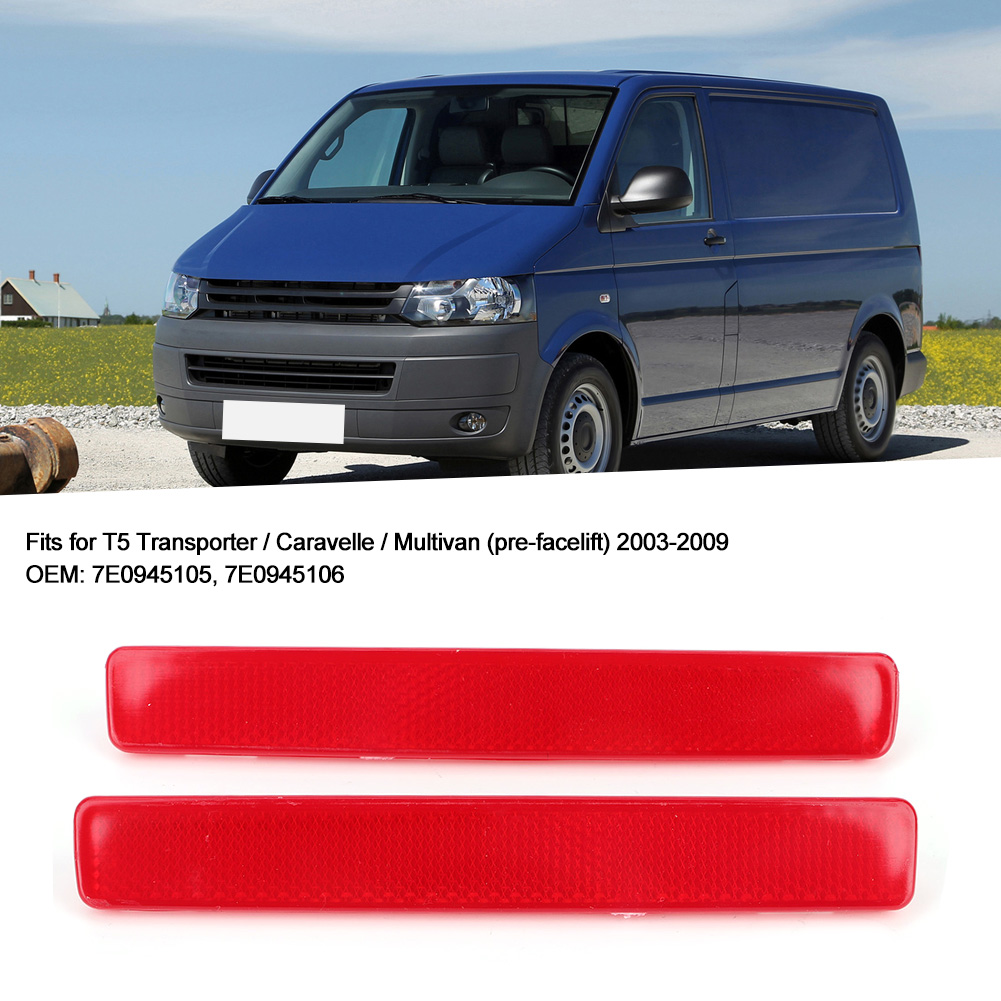 Paar Heckstoßstangenreflektoren Passend Für T5 Transporter / Caravelle / Multivan 2003-2009 7e0945105