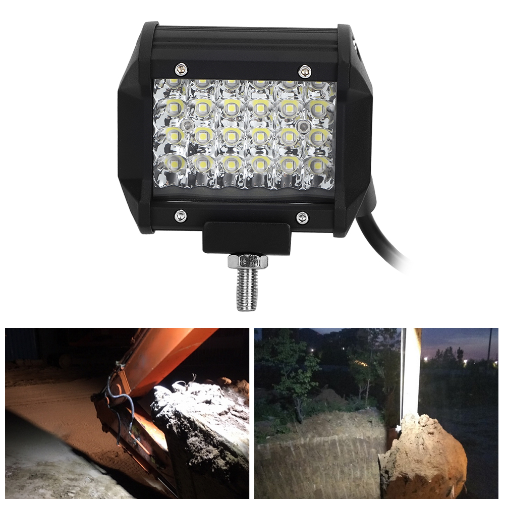 72-w-led-arbeitsscheinwerfer, 4 Reihen Mit Je 24 Leds, Ip67 Wasserdicht, Suv/4x4-scheinwerfer, Zusatzscheinwerfer Mit Blinkfunktion, Fernlicht