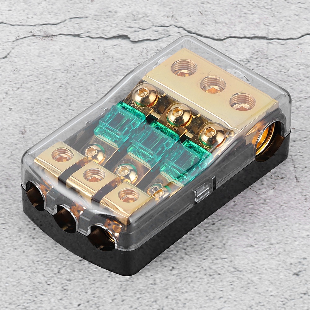 0/2/4 Gauge Eingang Auf 4/8/10 Gauge Ausgang 60a 3-wege Mini-anl Sicherungshalter Verteilerblock Für Auto-audiosystem