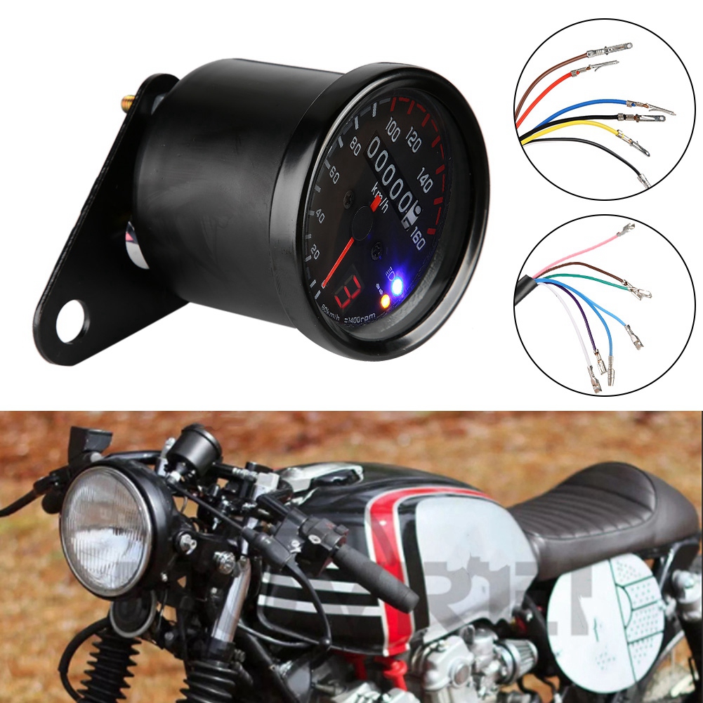 Universeller Led-tachometer Für Motorräder Und Atvs, 12v-kilometerzähler Mit Hintergrundbeleuchtung, Kilometeranzeige In Meilen, Wasserdichtes Armaturenbrett