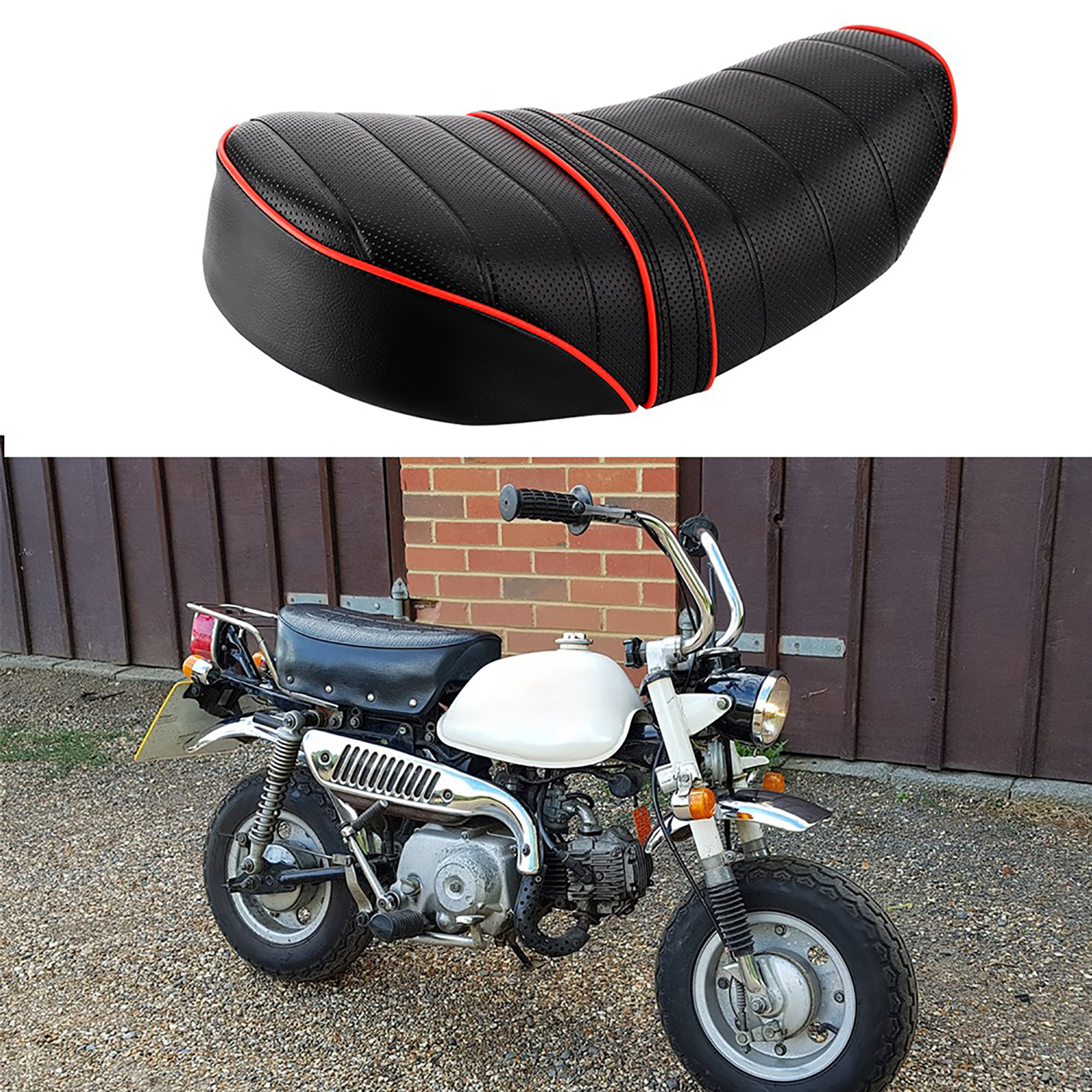 Retro-motorradsitzkissen Aus Leder Mit Ständer Für Mehr Komfort, Kompatibel Mit Z50, Z50j, Z50r, G50f, Golf 50 Und Monkey