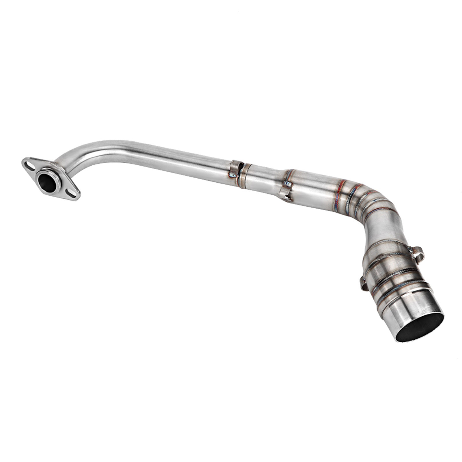Edelstahl-motorrad-vorderauspuff, 2-teiliges Set, Vorderauspuffrohr Kompatibel Mit Nmax 155 Und 125, Robustes Und Langlebiges Motorradzubehör