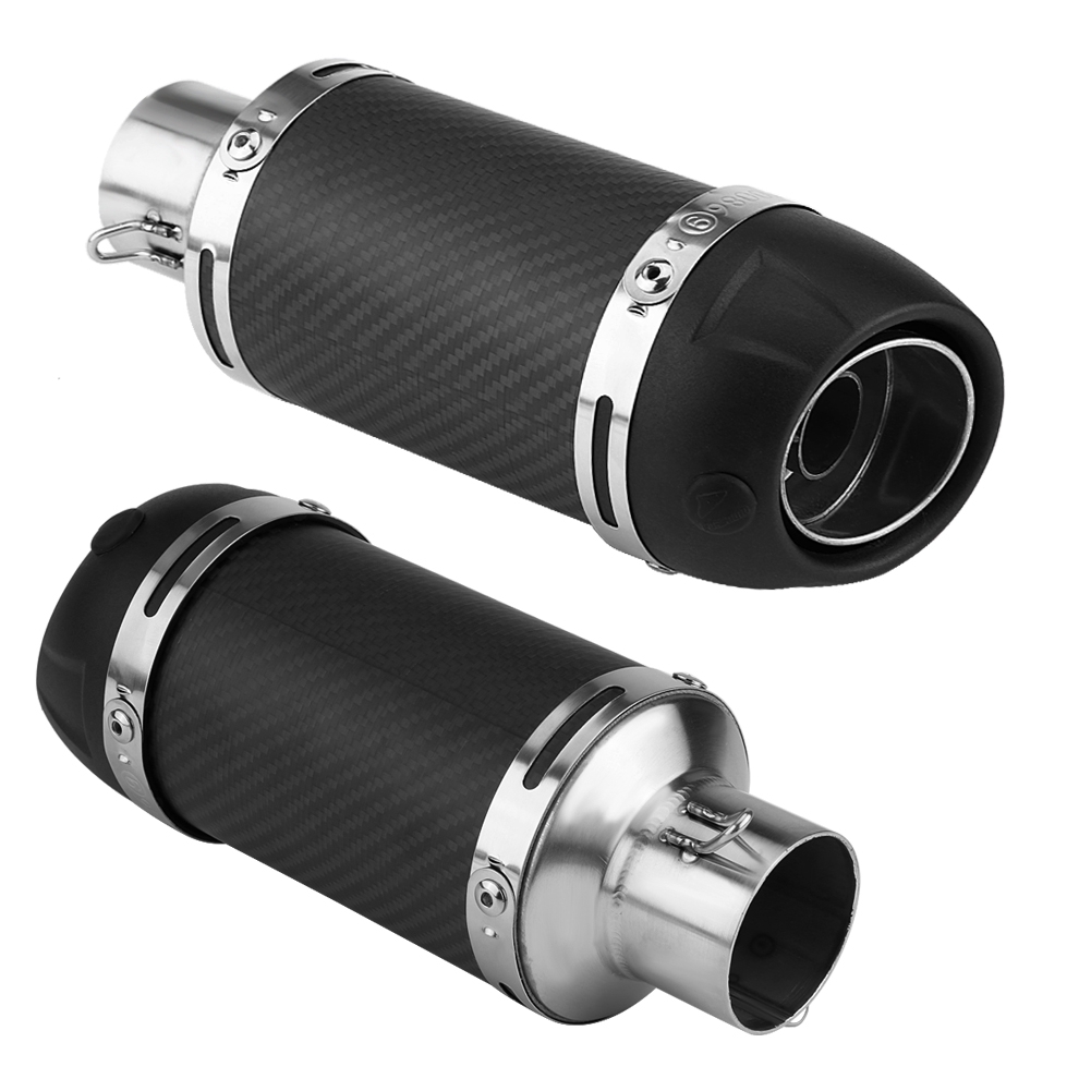 Universeller 51-mm-motorradschalldämpfer Aus Echtem Mattem Carbon, Modifizierter Auspuff Mit Db-killer, Sportschalldämpfer Für Roller Und Motorräder, Hochleistungs-ersatzrohr