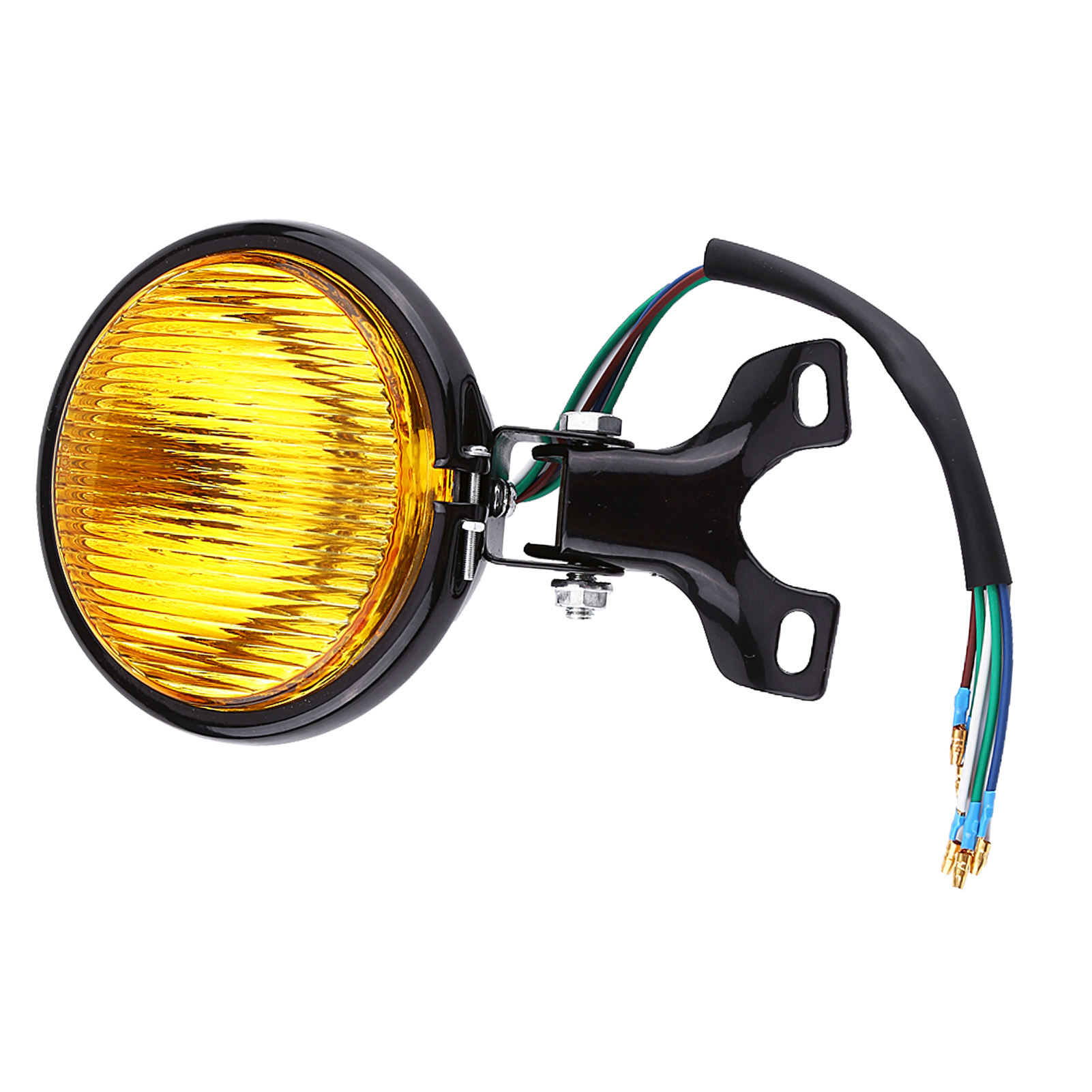5" Runde, Bernsteinfarbene Motorradscheinwerferlampe Für Yamaha, Kawasaki, Honda, Suzuki, Chopper Und Custom-bikes